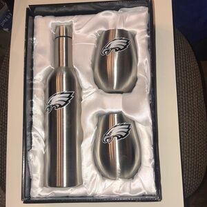 NIB NFL Eagles 3-pc Stainless Steel Set